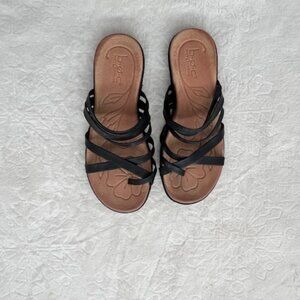 BOC Born Concept Women’s Black  7M Strappy Toe Strap Sandals